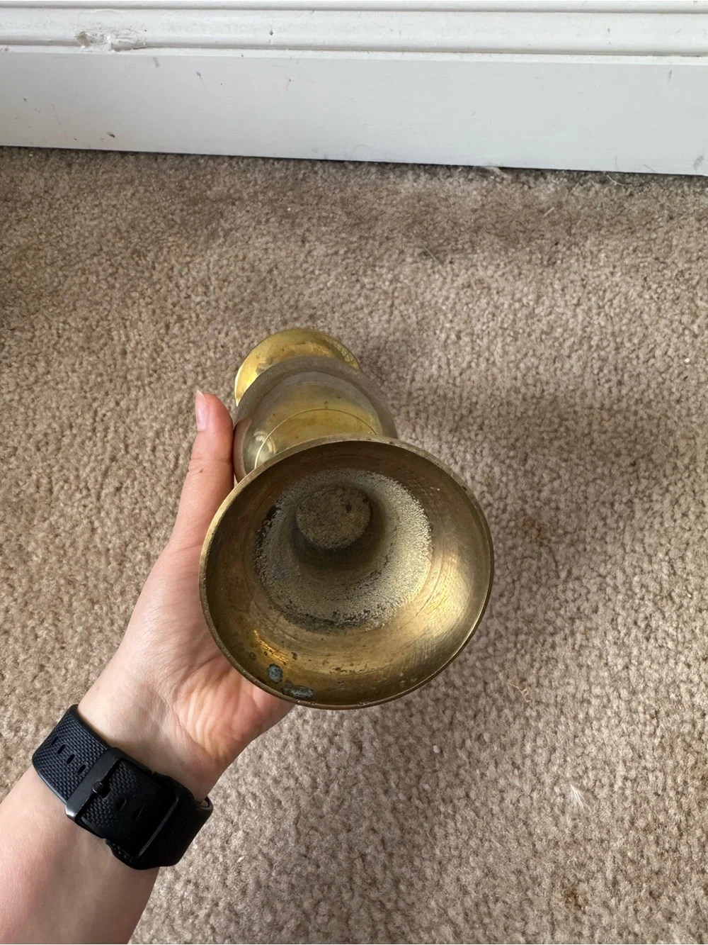 Vintage Brass Decorative Bud Vase - Gold Finish